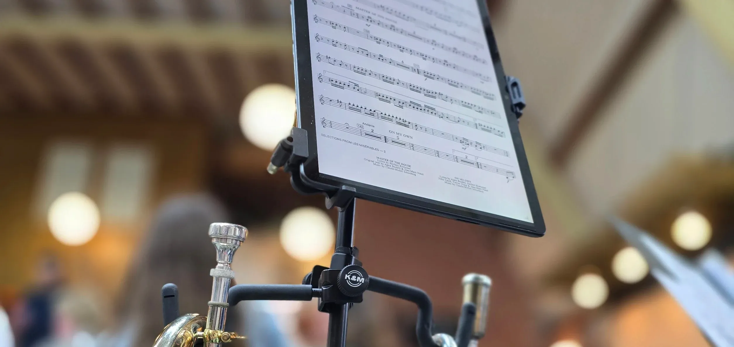 Digitale bladmuziek op een tablet